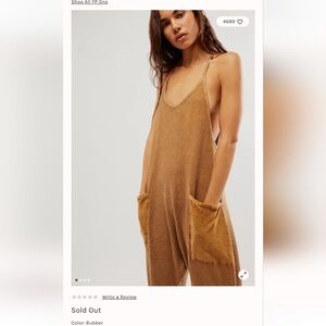 Free People Frankie Jumpsuit in Rubber, Size XS